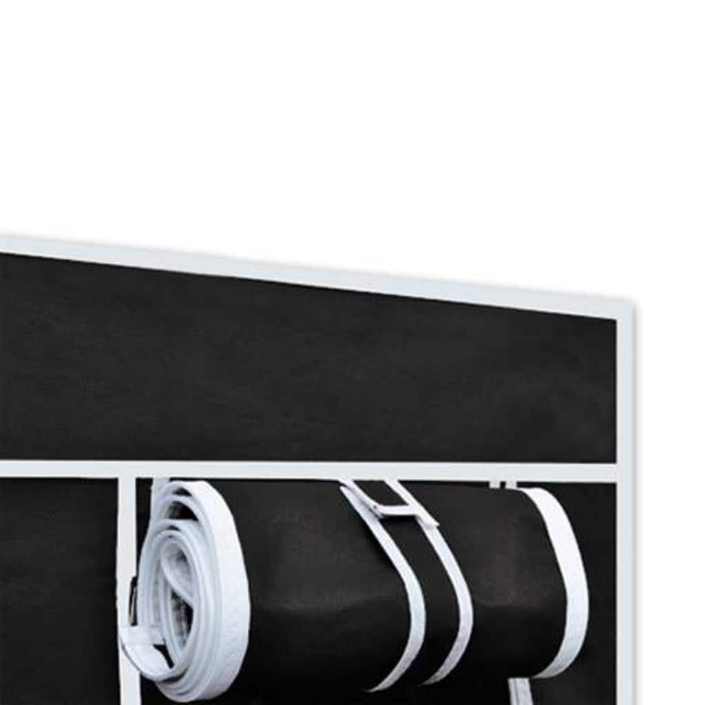 Faltbarer Stoffschrank Schwarz 110 x 45 x 175 cm