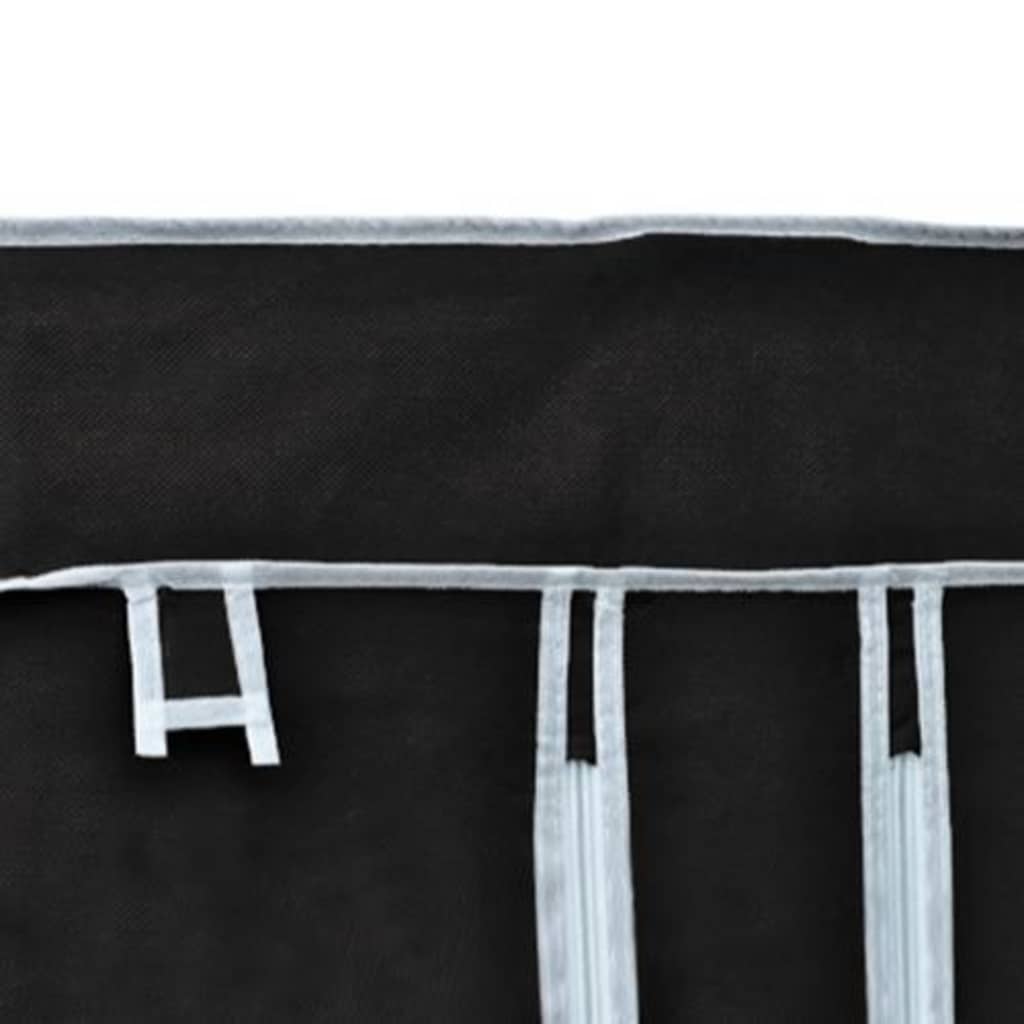Faltbarer Stoffschrank Schwarz 110 x 45 x 175 cm