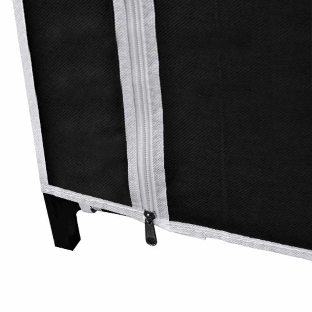 Faltbarer Stoffschrank Schwarz 110 x 45 x 175 cm