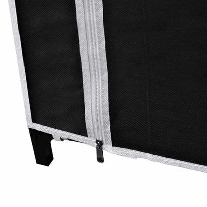 Faltbarer Stoffschrank Schwarz 110 x 45 x 175 cm