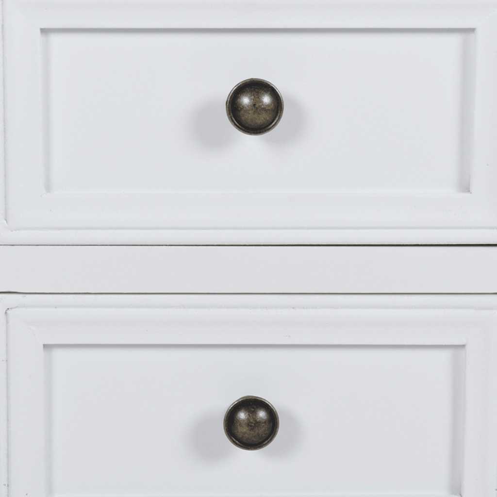 Nachttisch mit 2 Schubladen MDF Weiß
