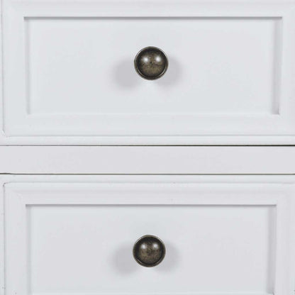 Nachttisch mit 2 Schubladen MDF Weiß