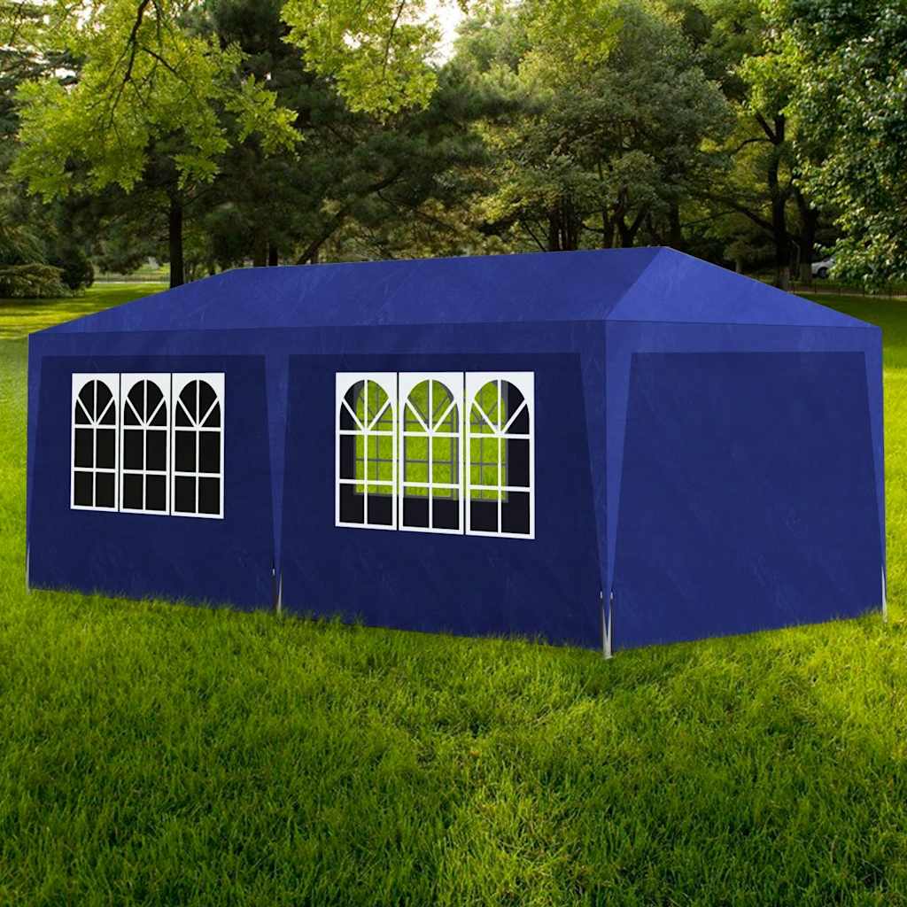 Tente de fête 3x6 m bleue
