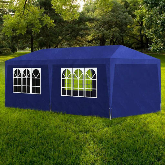 Tente de fête 3x6 m bleue