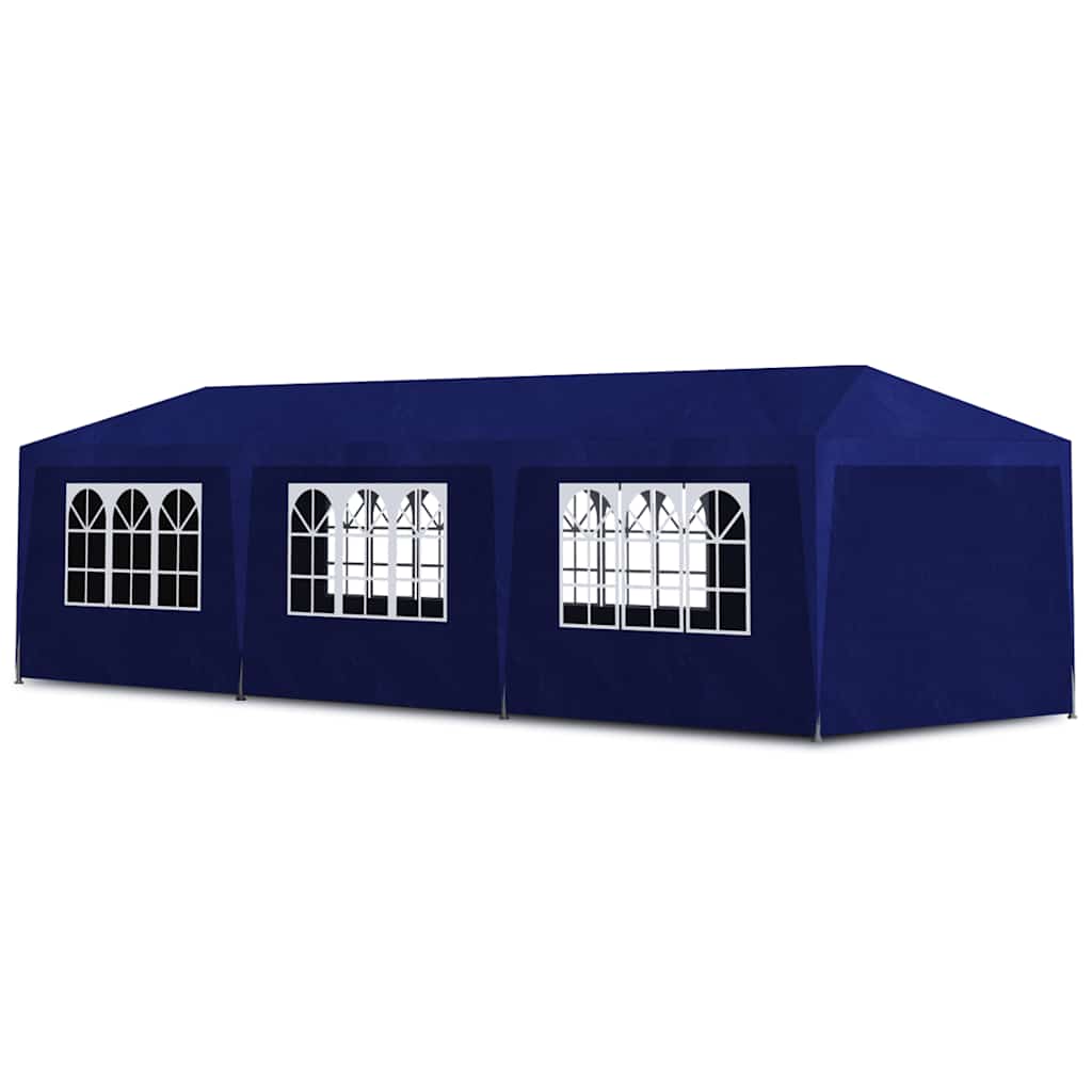 Tente de fête 3x9 m bleue