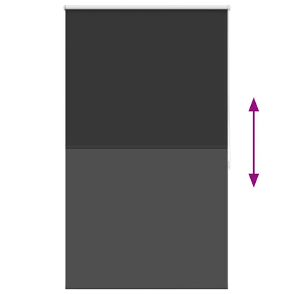 Verdunkelungsrollo 84,4 x 175 cm, Stoffbreite 80 cm, schwarz
