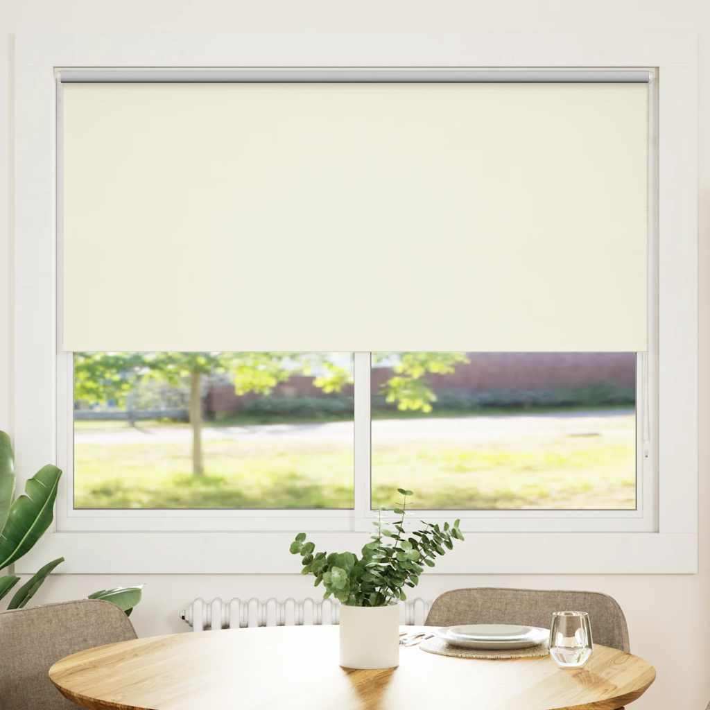 Verdunkelungsrollo 164,4x175cm Stoffbreite 160cm Gebrochen Weiß