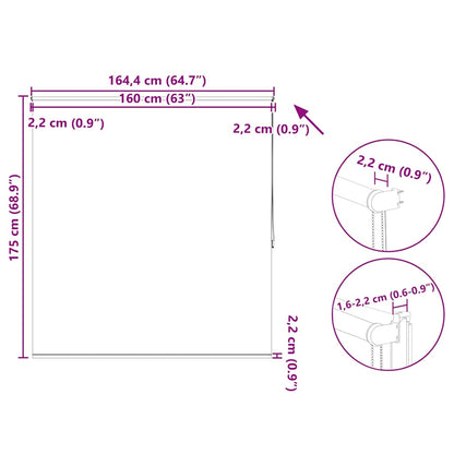 Verdunkelungsrollo 164,4 x 175 cm, Stoffbreite 160 cm, rot