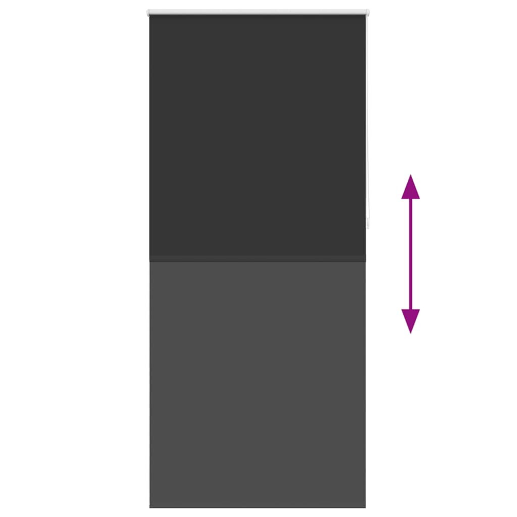 Verdunkelungsrollo 124,4 x 230 cm, Stoffbreite 120 cm, schwarz