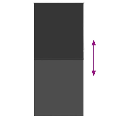 Verdunkelungsrollo 124,4 x 230 cm, Stoffbreite 120 cm, schwarz