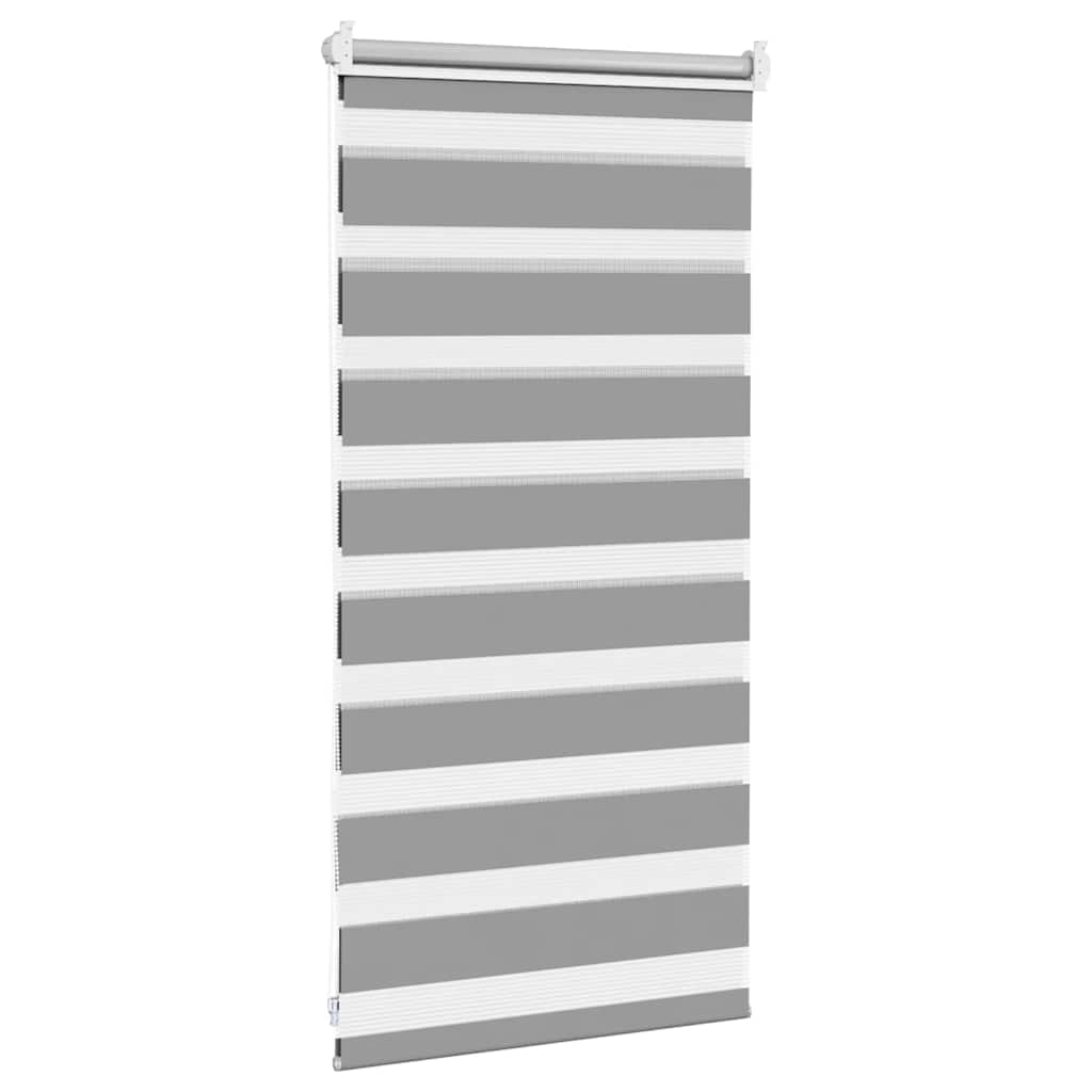 Zebra-Rollo 40,9 x 100 cm, Stoffbreite 36,7 cm, grau