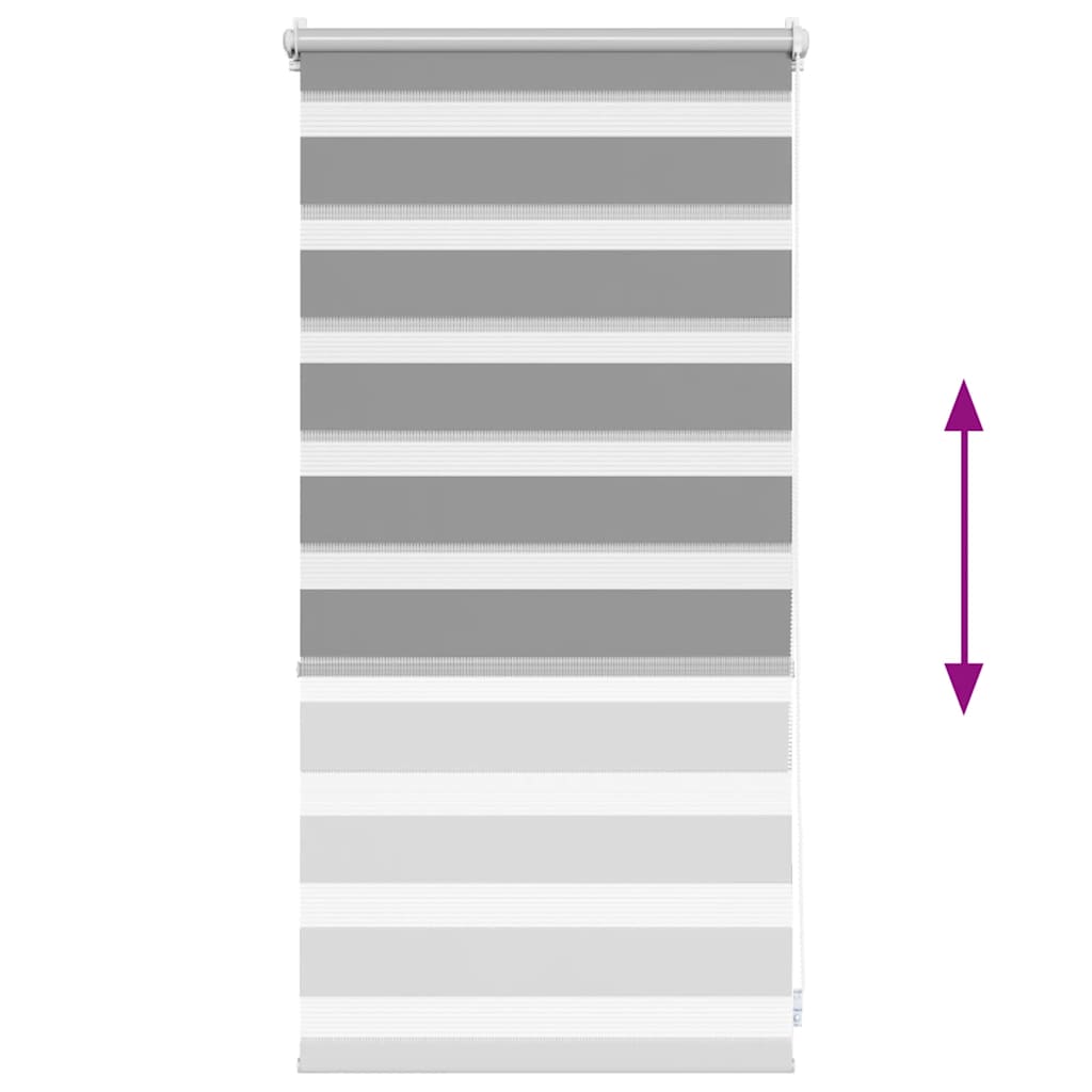 Zebra-Rollo 40,9 x 100 cm, Stoffbreite 36,7 cm, grau