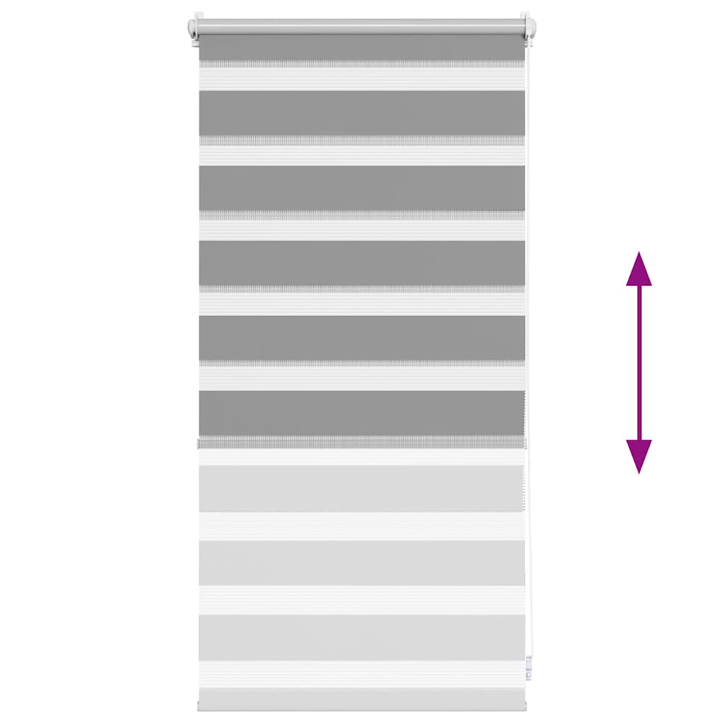 Zebra-Rollo 40,9 x 100 cm, Stoffbreite 36,7 cm, grau