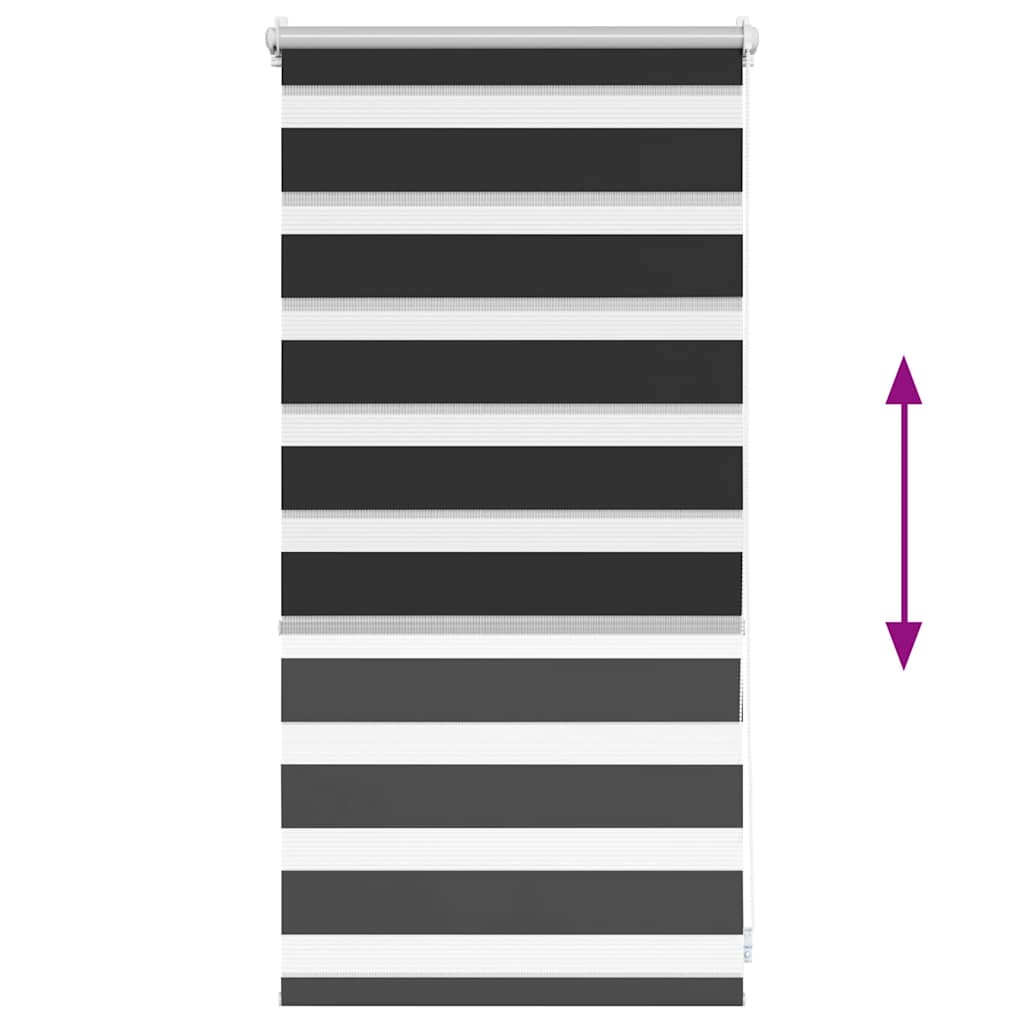 Zebra-Rollo 40,9 x 100 cm, Stoffbreite 36,7 cm, schwarz