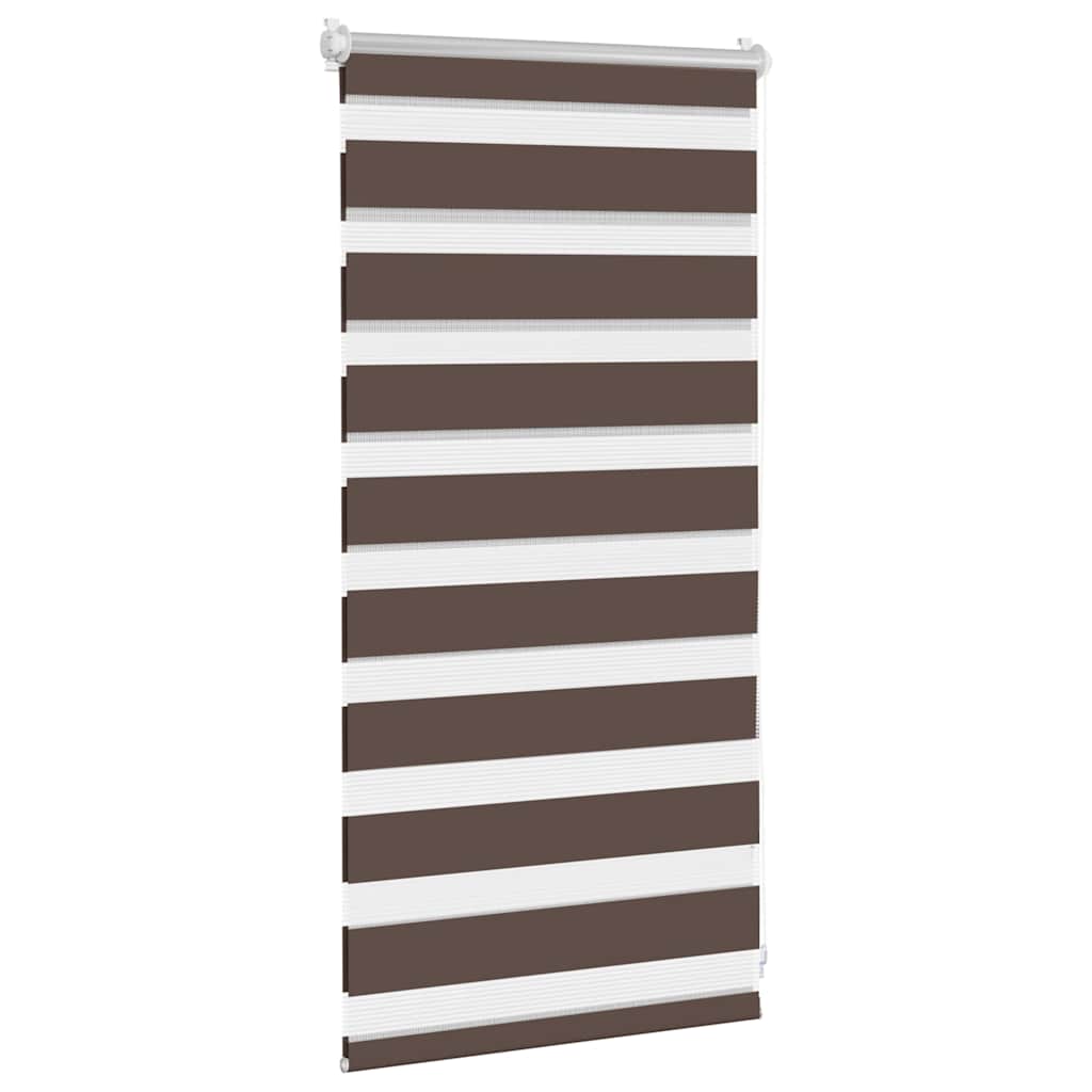 Zebra-Rollo 40,9 x 100 cm, Stoffbreite 36,7 cm, Kaffeebraun