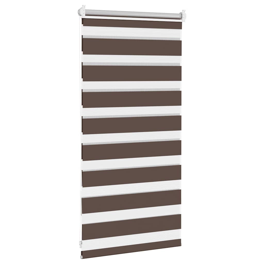 Zebra-Rollo 40,9 x 100 cm, Stoffbreite 36,7 cm, Kaffeebraun