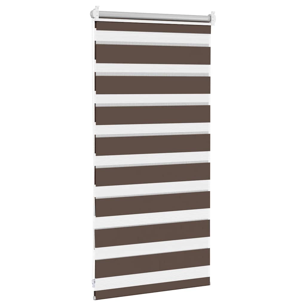 Zebra-Rollo 40,9 x 100 cm, Stoffbreite 36,7 cm, Kaffeebraun