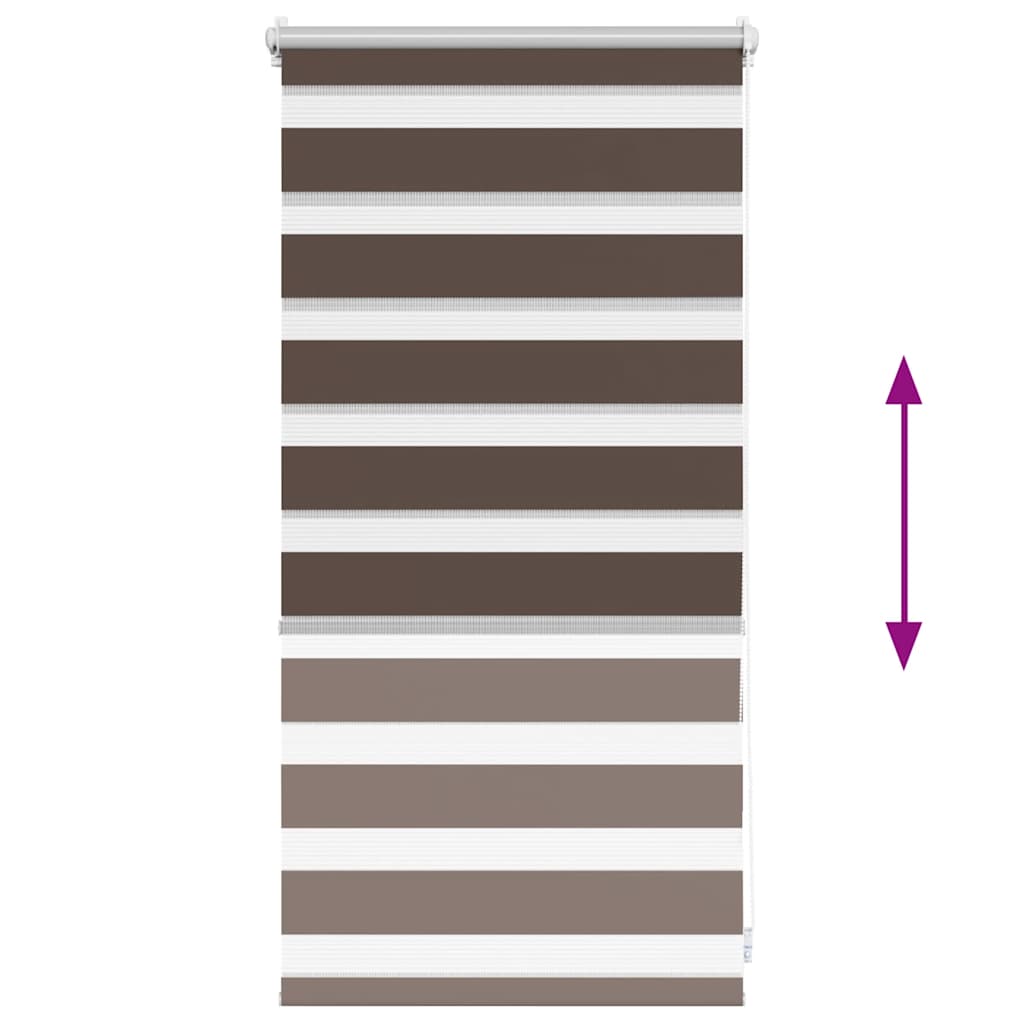 Zebra-Rollo 40,9 x 100 cm, Stoffbreite 36,7 cm, Kaffeebraun