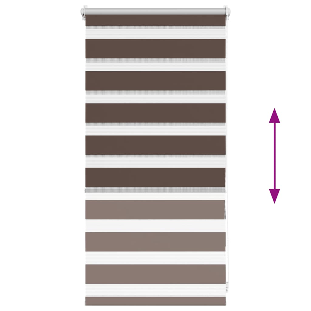 Zebra-Rollo 40,9 x 100 cm, Stoffbreite 36,7 cm, Kaffeebraun