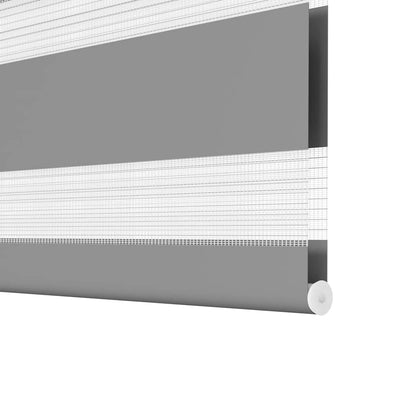 Zebra-Rollo 50,9 x 100 cm, Stoffbreite 46,7 cm, grau