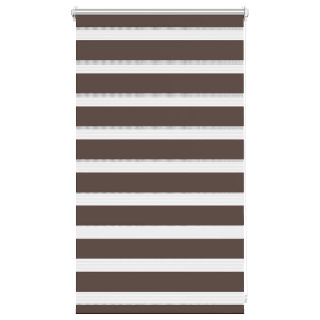 Zebra-Rollo 50,9 x 100 cm, Stoffbreite 46,7 cm, Kaffeebraun