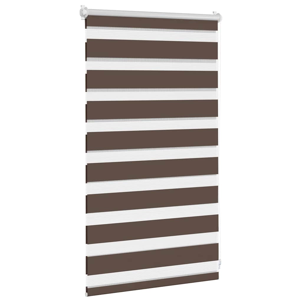 Zebra-Rollo 50,9 x 100 cm, Stoffbreite 46,7 cm, Kaffeebraun