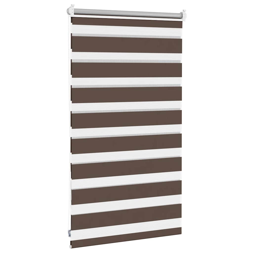 Zebra-Rollo 50,9 x 100 cm, Stoffbreite 46,7 cm, Kaffeebraun