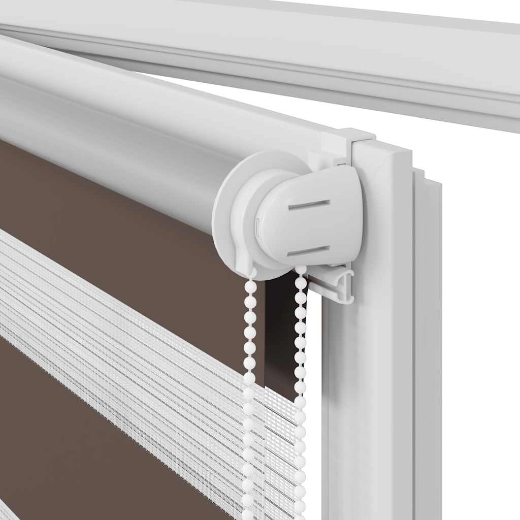 Zebra-Rollo 50,9 x 100 cm, Stoffbreite 46,7 cm, Kaffeebraun