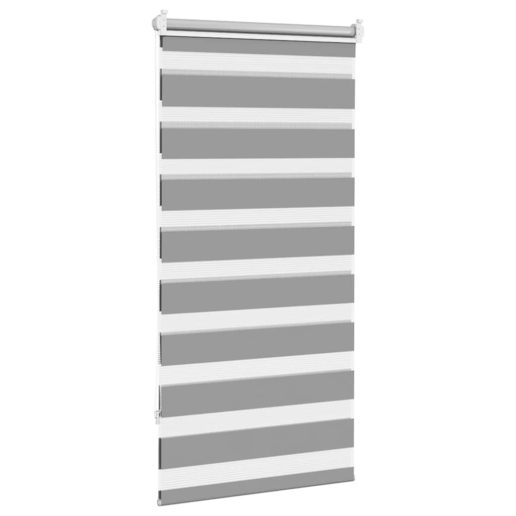 Zebra-Rollo 60,9 x 120 cm, Stoffbreite 56,7 cm, grau