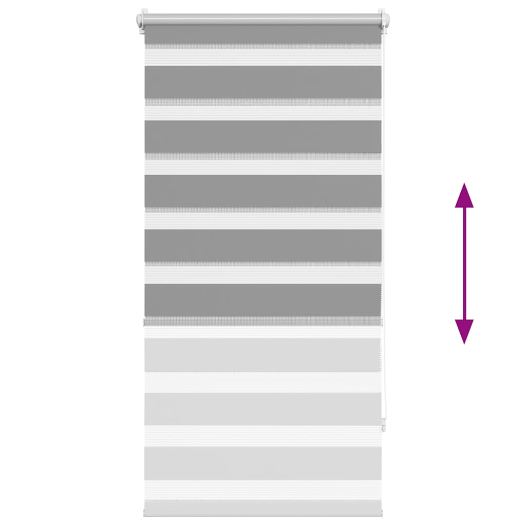 Zebra-Rollo 60,9 x 120 cm, Stoffbreite 56,7 cm, grau