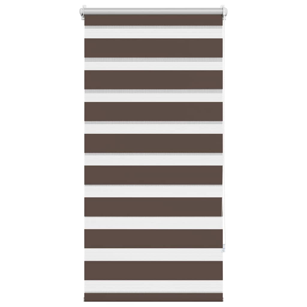 Zebra-Rollo 60,9 x 120 cm, Stoffbreite 56,7 cm, Kaffeebraun