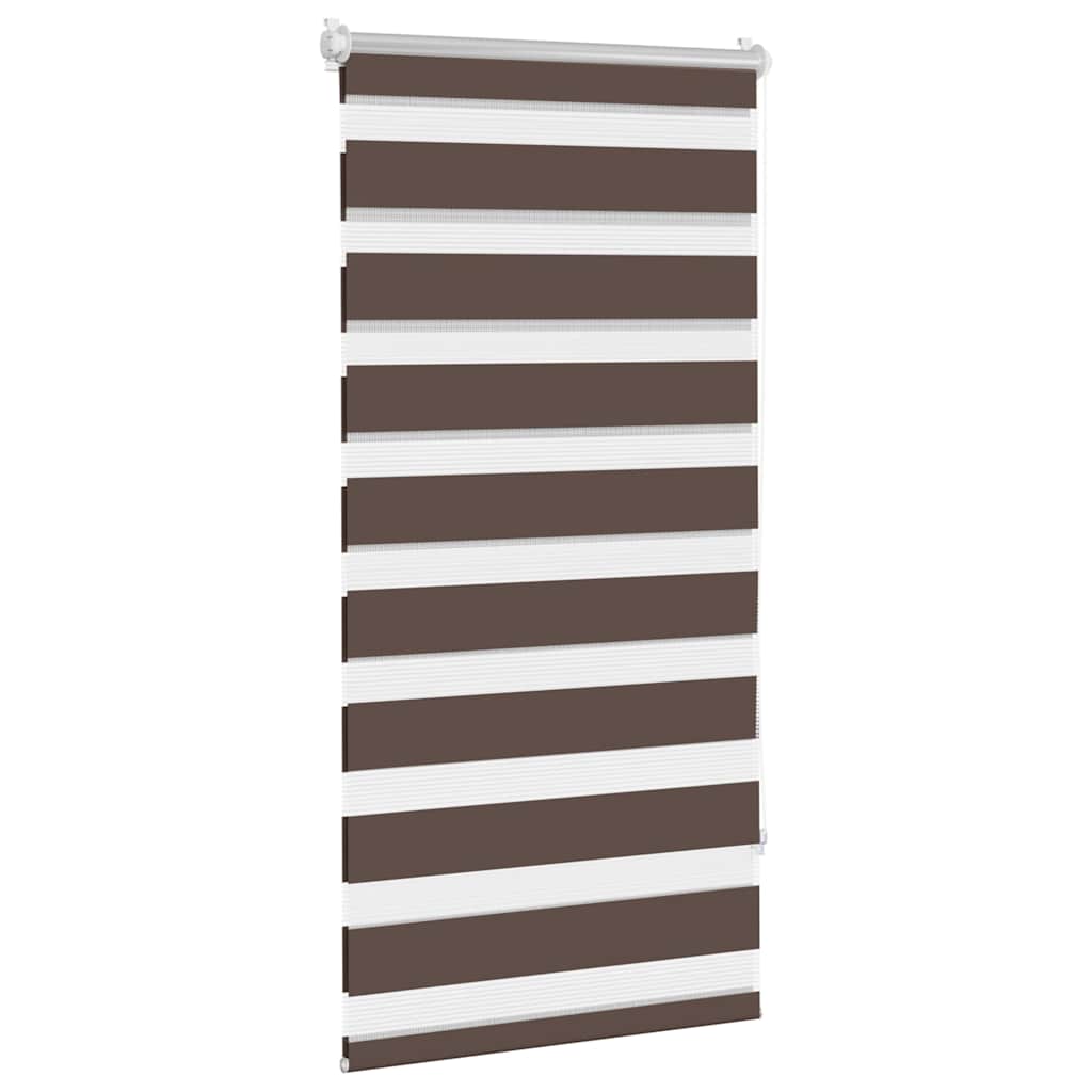 Zebra-Rollo 60,9 x 120 cm, Stoffbreite 56,7 cm, Kaffeebraun