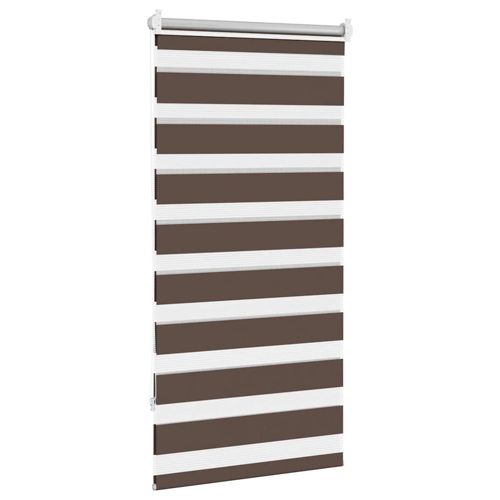 Zebra-Rollo 60,9 x 120 cm, Stoffbreite 56,7 cm, Kaffeebraun