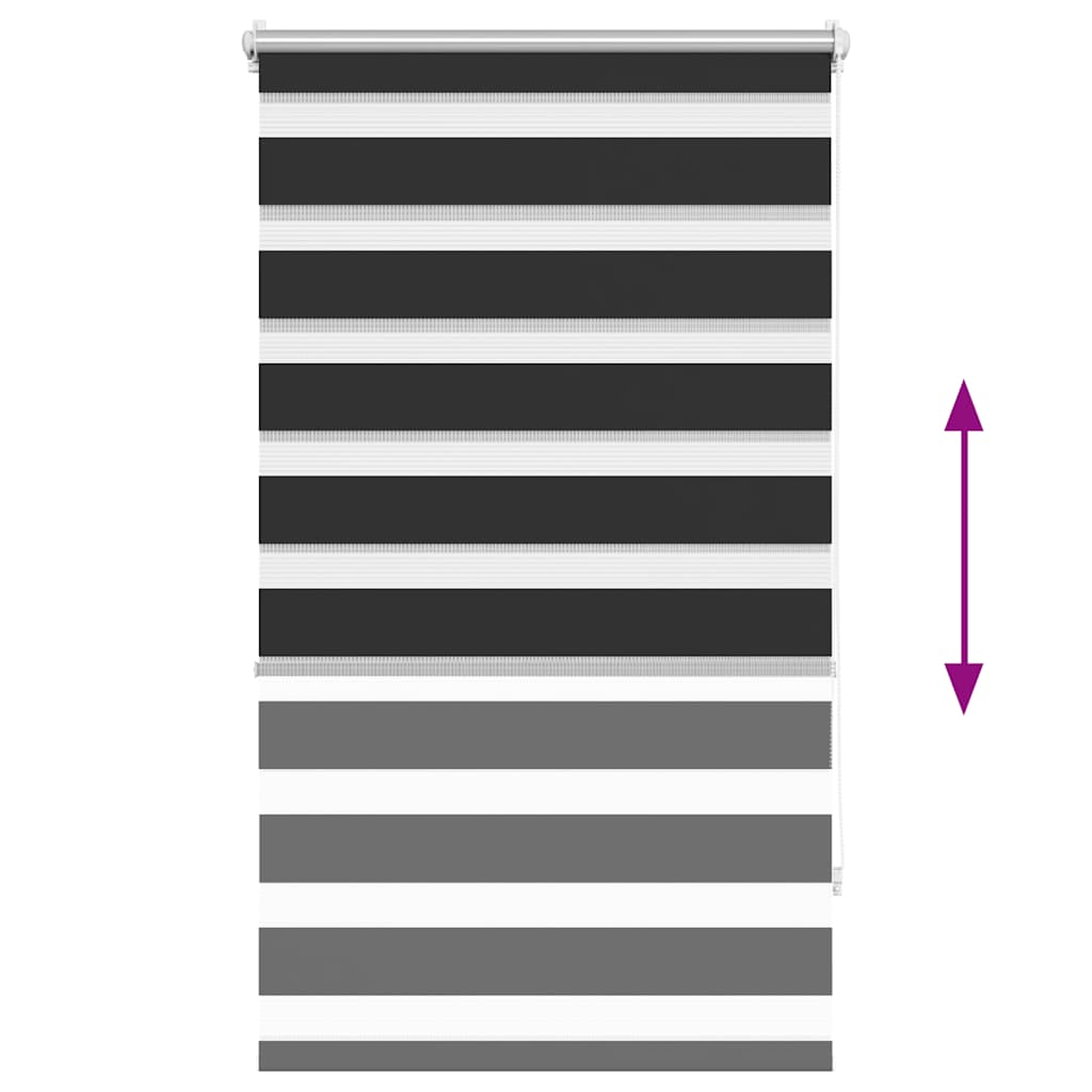 Zebra-Rollo 70,9 x 120 cm, Stoffbreite 66,7 cm, schwarz