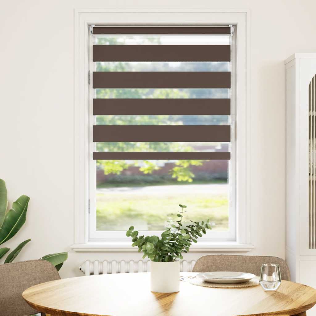 Zebra-Rollo 70,9 x 120 cm, Stoffbreite 66,7 cm, Kaffeebraun