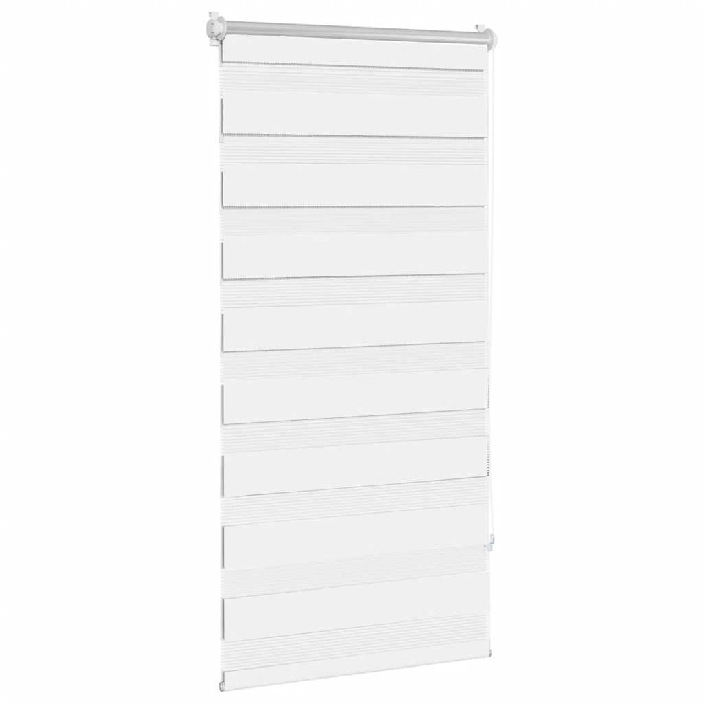 Zebra-Rollo 80,9 x 150 cm, Stoffbreite 76,7 cm, Weiß