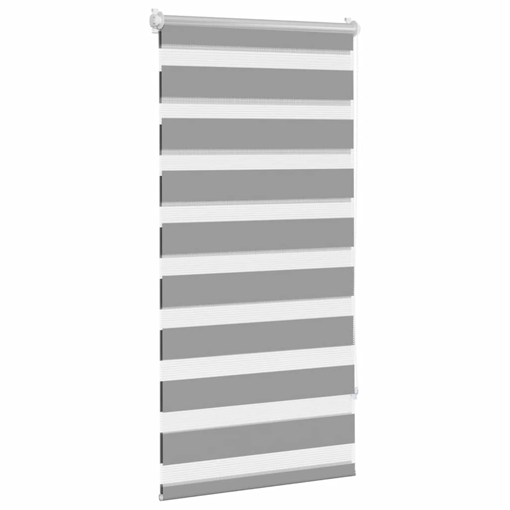 Zebra-Rollo 80,9 x 150 cm, Stoffbreite 76,7 cm, grau