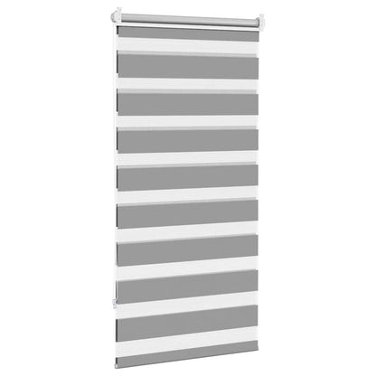 Zebra-Rollo 80,9 x 150 cm, Stoffbreite 76,7 cm, grau