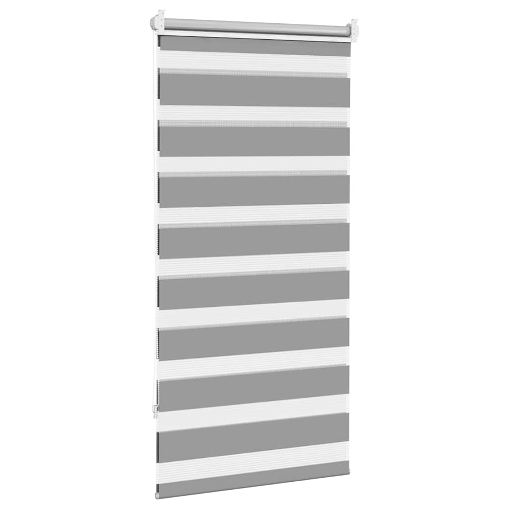 Zebra-Rollo 80,9 x 150 cm, Stoffbreite 76,7 cm, grau