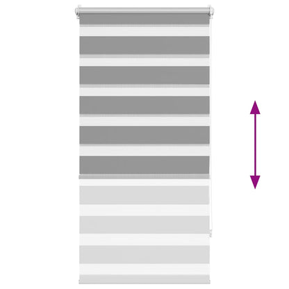 Zebra-Rollo 80,9 x 150 cm, Stoffbreite 76,7 cm, grau
