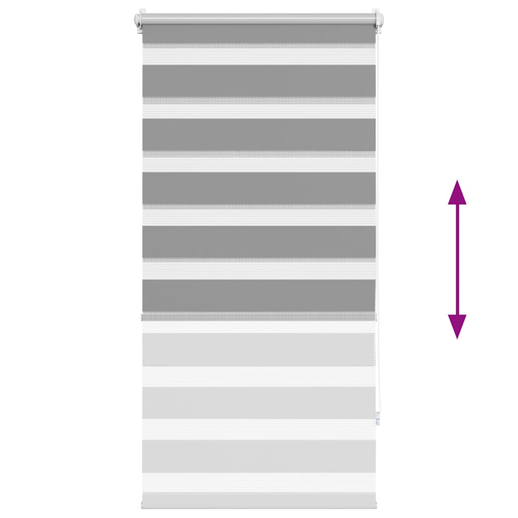 Zebra-Rollo 80,9 x 150 cm, Stoffbreite 76,7 cm, grau
