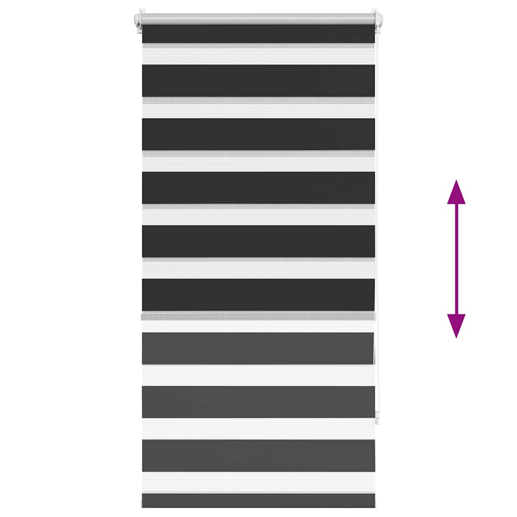 Zebra-Rollo 80,9 x 150 cm, Stoffbreite 76,7 cm, schwarz