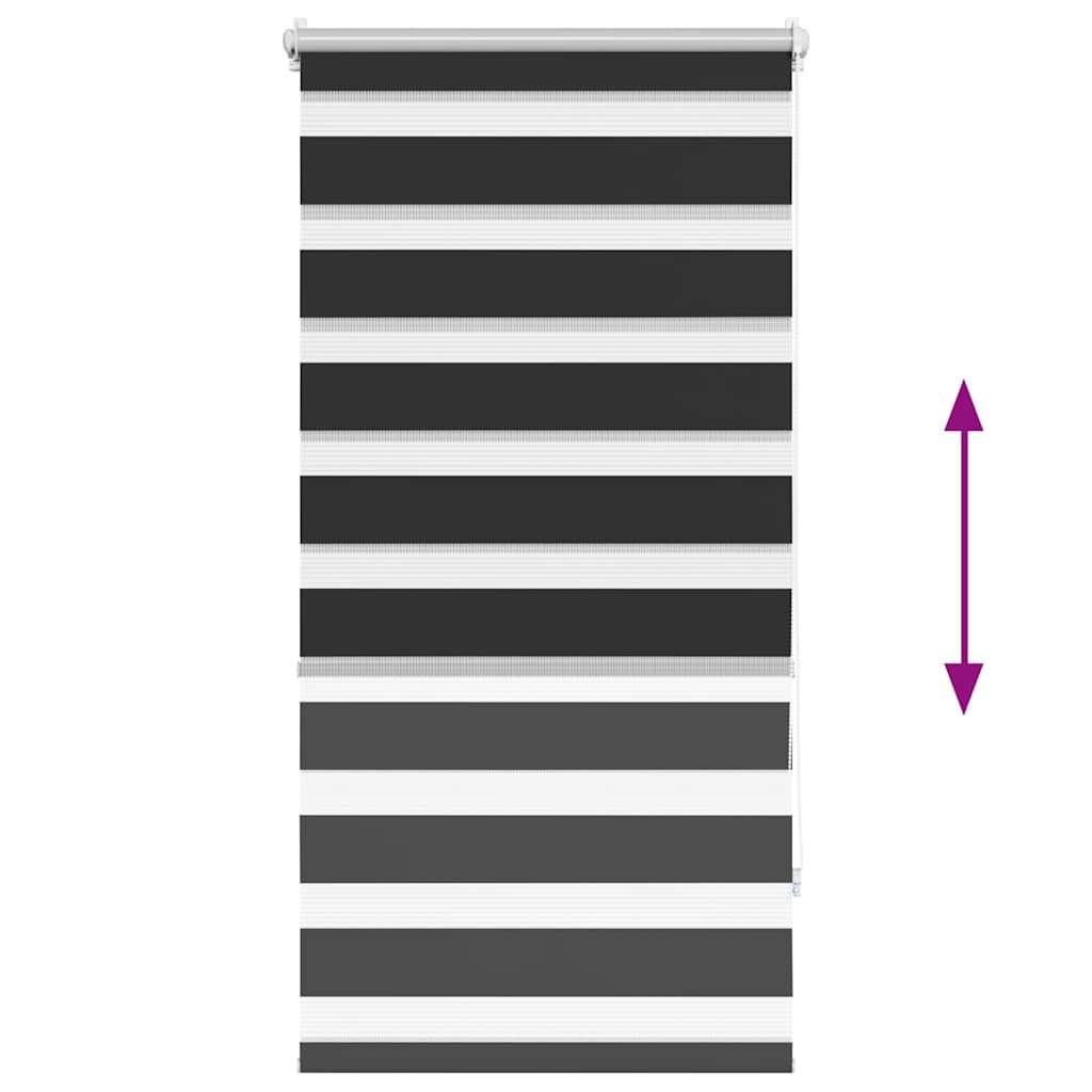 Zebra-Rollo 80,9 x 150 cm, Stoffbreite 76,7 cm, schwarz