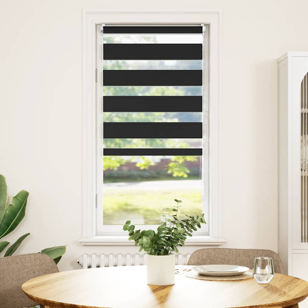 Zebra-Rollo 80,9 x 150 cm, Stoffbreite 76,7 cm, schwarz