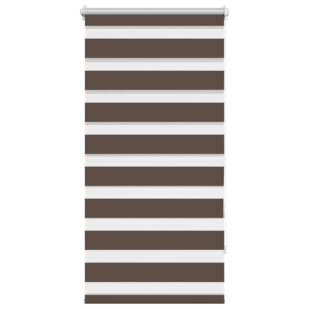 Zebra-Rollo 80,9 x 150 cm, Stoffbreite 76,7 cm, Kaffeebraun