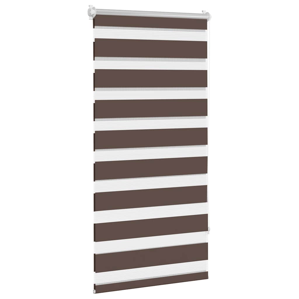 Zebra-Rollo 80,9 x 150 cm, Stoffbreite 76,7 cm, Kaffeebraun