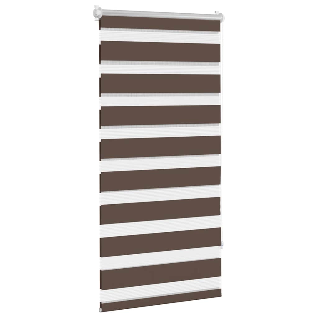 Zebra-Rollo 80,9 x 150 cm, Stoffbreite 76,7 cm, Kaffeebraun