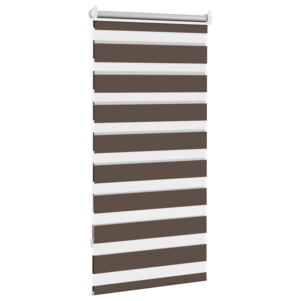 Zebra-Rollo 80,9 x 150 cm, Stoffbreite 76,7 cm, Kaffeebraun