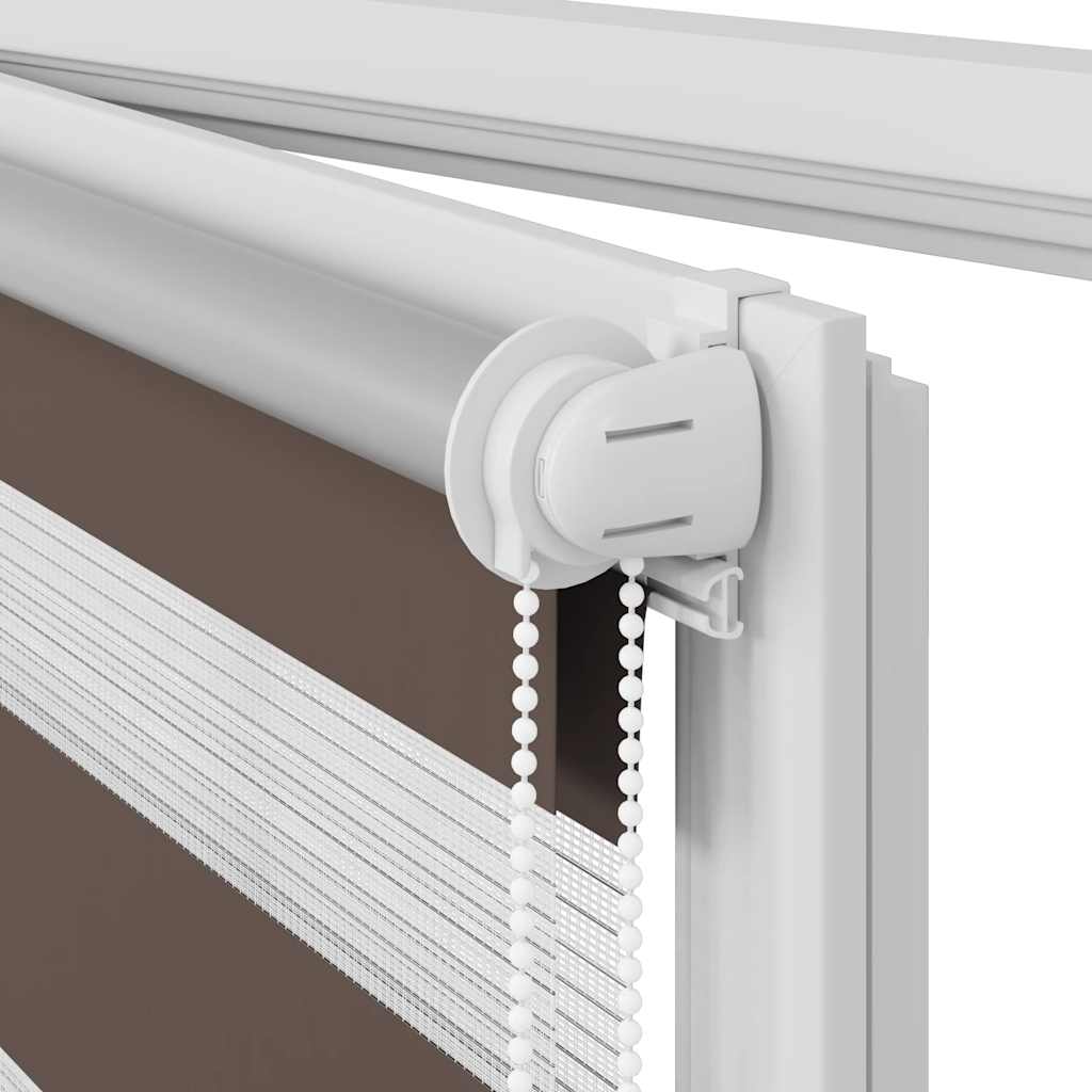 Zebra-Rollo 80,9 x 150 cm, Stoffbreite 76,7 cm, Kaffeebraun