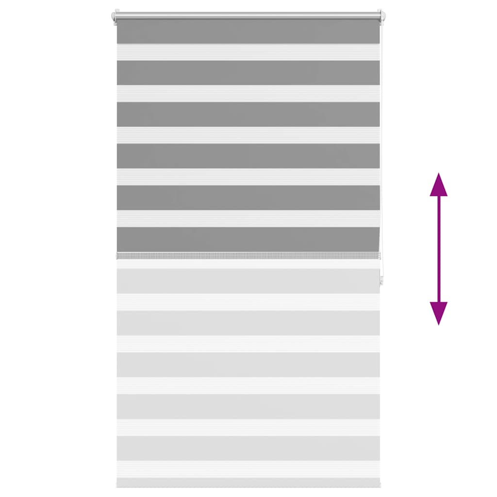 Zebra-Rollo 80,9 x 175 cm, Stoffbreite 76,7 cm, grau